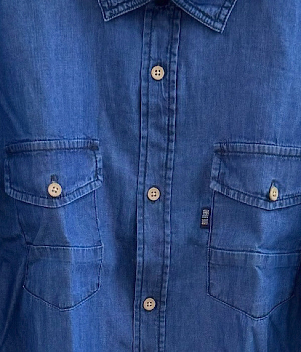 Hugh langærmet denim skjorte