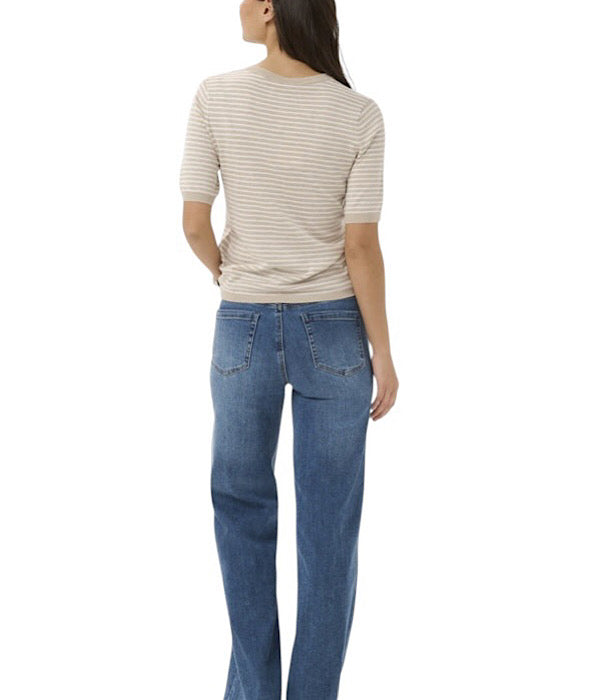 Kaffe KaLizza strik med korte ærmer