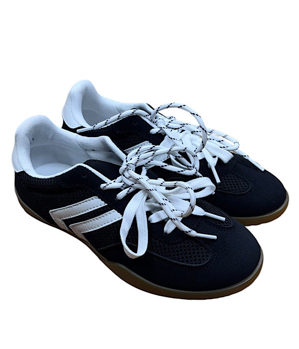 6503 Dobbelt snøre Seakers sort eller hvid