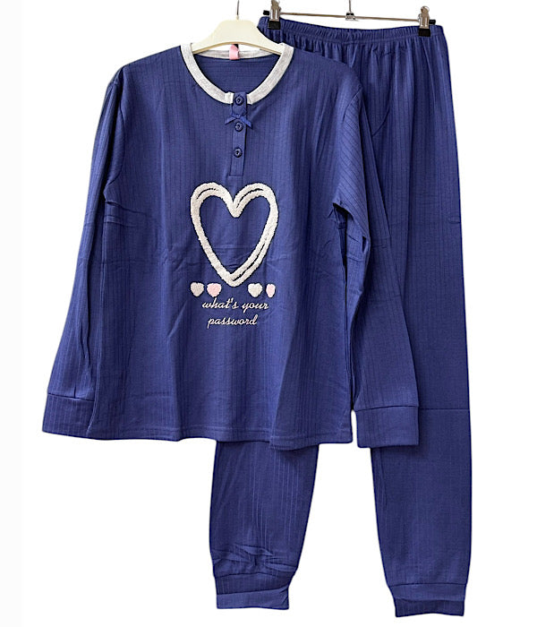 2049 Pyjamas sæt med hjerte