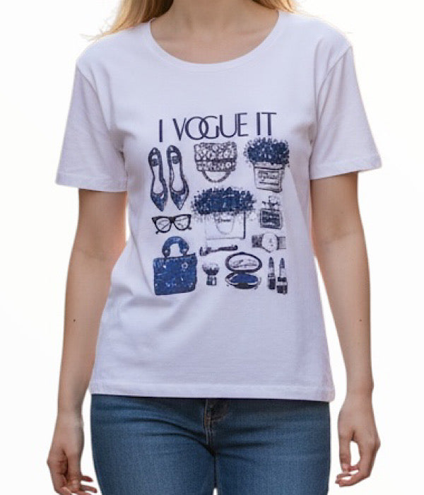 MXO 31512 Hvid t-shirt med print foran