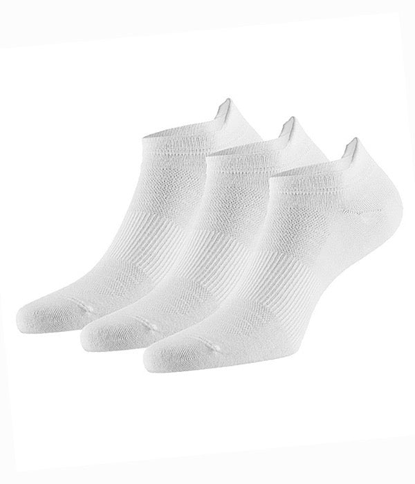 Bamboo sports sneakers sokker 3-pak, hvid