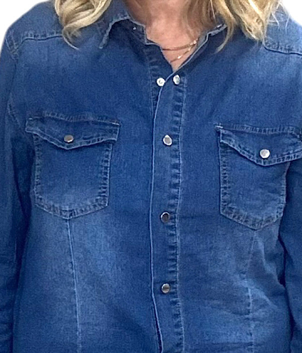 6717 B. S. Jeans long denim tunic