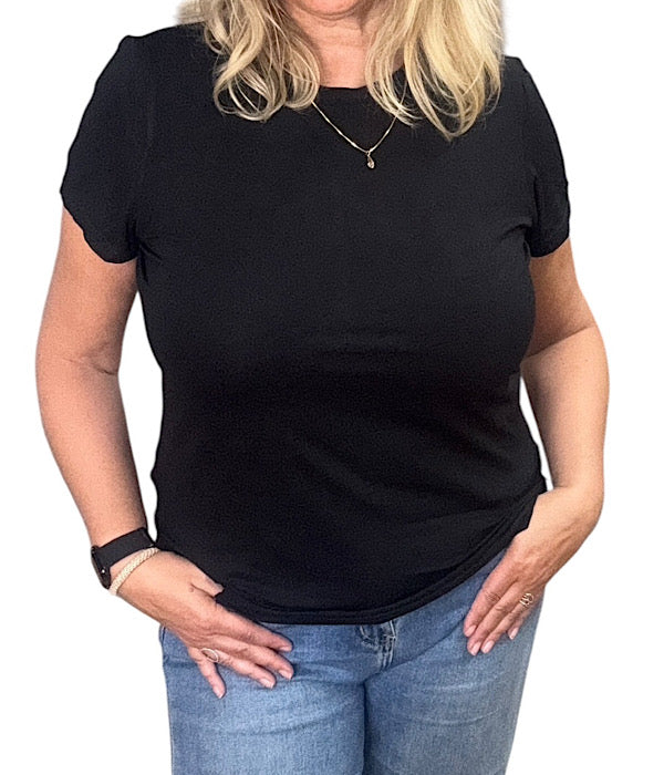 VT2619C Bamboo T-shirt i sort