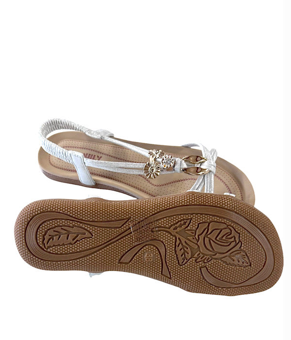 D362 Sandal med pynt