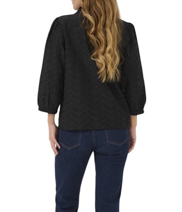 KAvictoria bluse ensfarvet