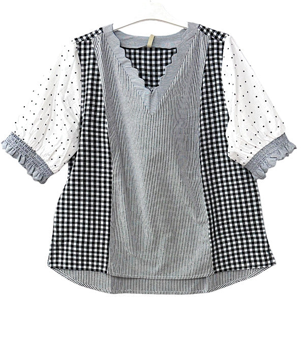 Ofelia Ane bluse sort combi