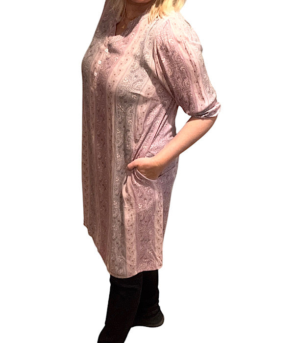 9587 Kjole print 05 rose