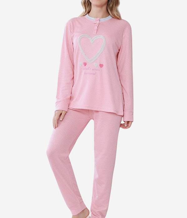 2049 Pyjamas sæt med hjerte