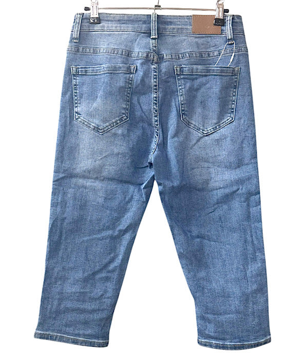 B.S. 6347 knickers i lys denim med perler