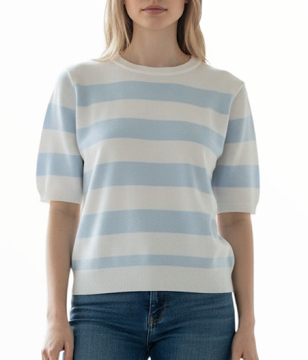 Kaffe KaLizza strik med korte ærmer