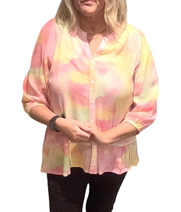 9617 Bluse med skørt, p10 rosa combi
