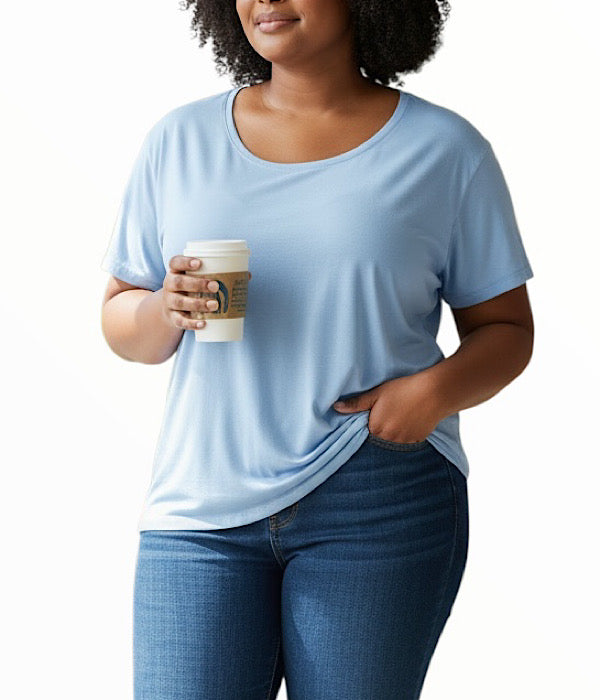 VM CURVE Aya t-shirt, lys blå