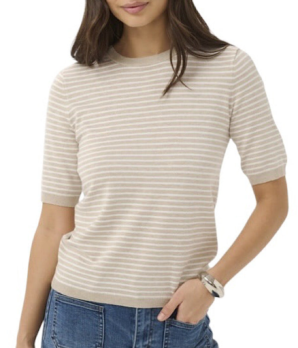 Kaffe KaLizza strik med korte ærmer