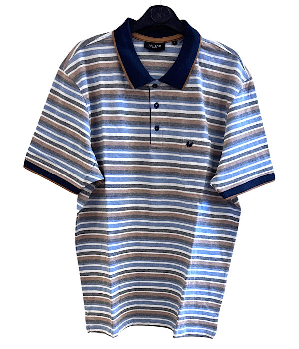 Alwin polo bluse med striber