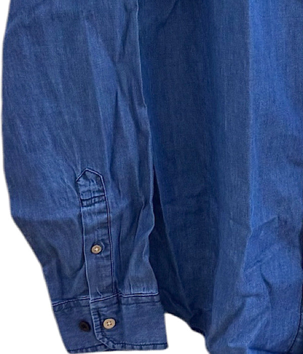 Hugh langærmet denim skjorte