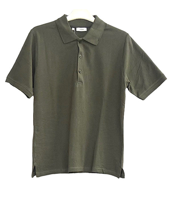 Helen 199 polo blouse med korte ærmer i khaki