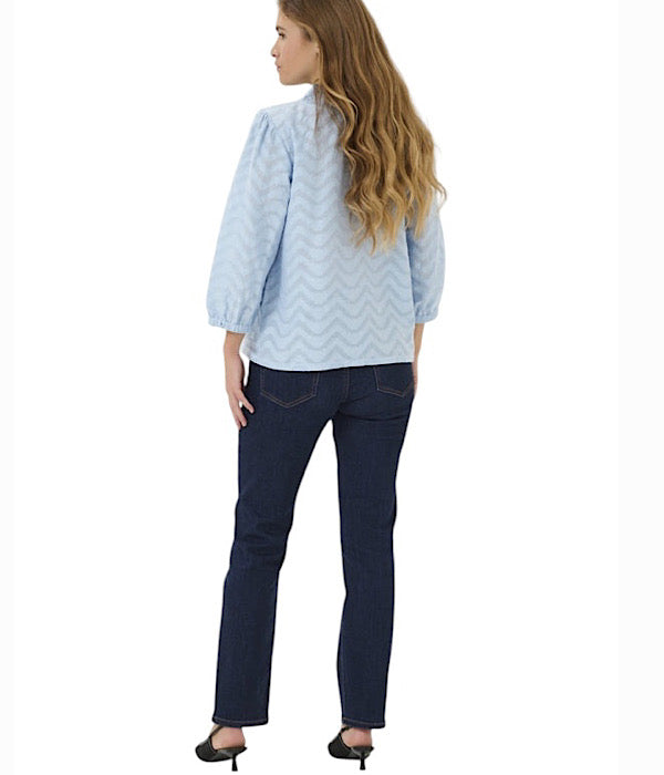 KAvictoria bluse ensfarvet