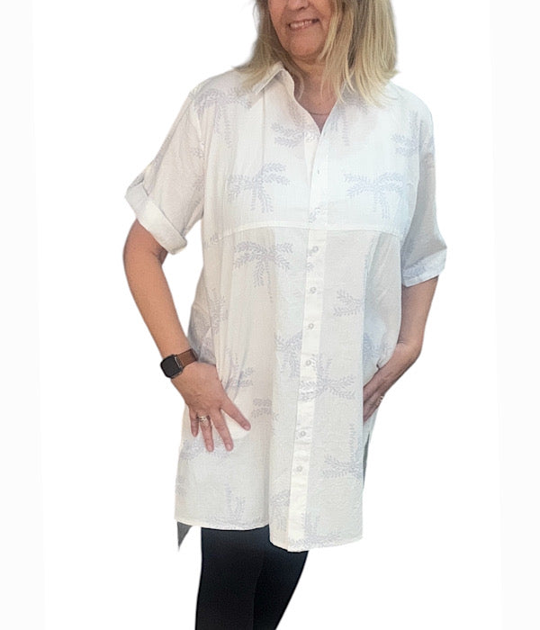 Majse tunika med palmeprint