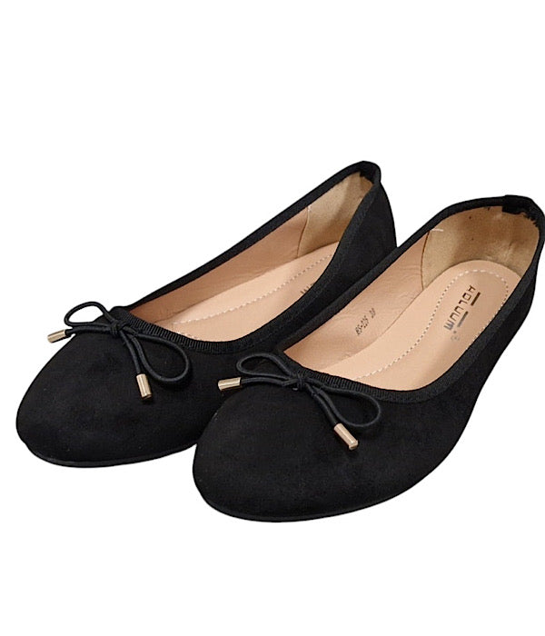 HS225 Ballerina sko, ensfarvet