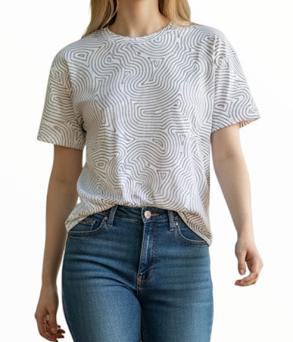 MXO 32505 T-shirt med print, hvid