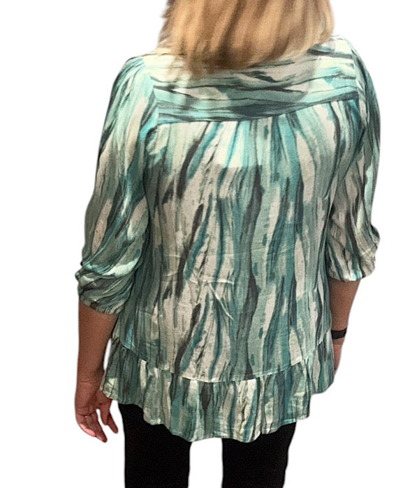 9617 Bluse med skørt, p 13 mint blå combi