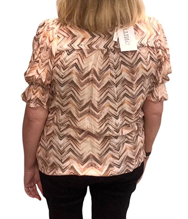 9574 Skjortebluse, print 9