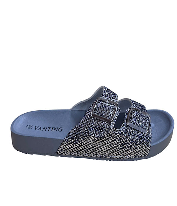 VT240 Sandal, grå glitter