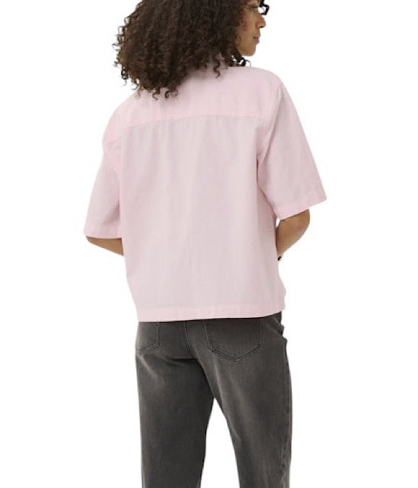 Kaffe KaNaya skjorte med korte ærmer lyse rød