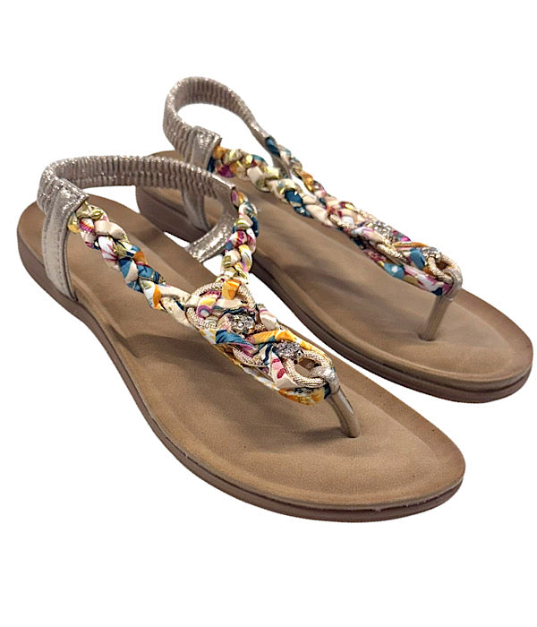 D377 Tåsandal, guld