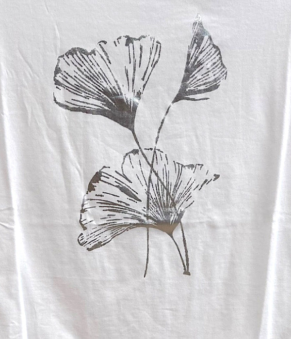 71106 T-shirt med sølvprint