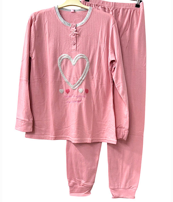 2049 Pyjamas sæt med hjerte