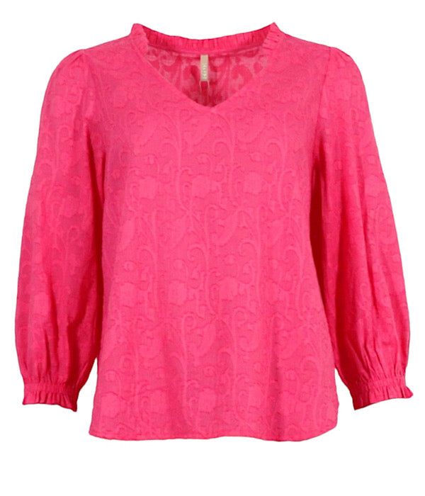Hilde blouse, peony pink