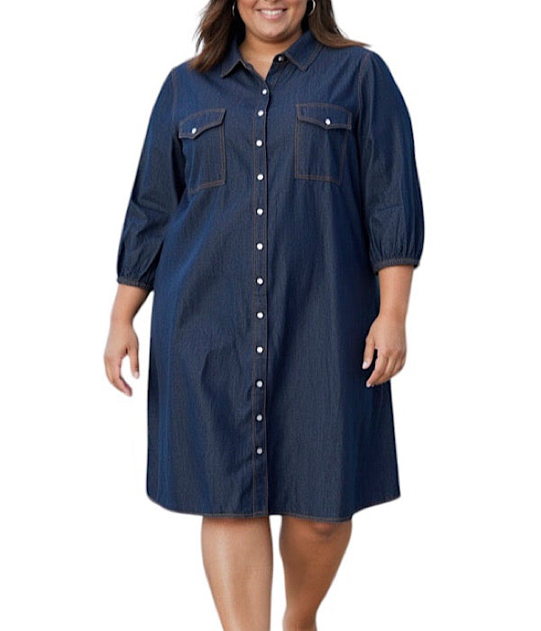 Cassiopeia Dalina kjole i mørk denim