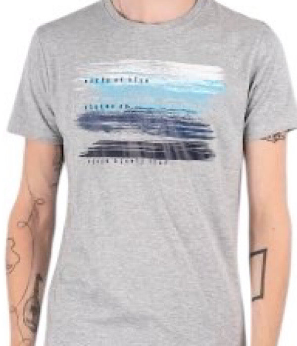 Aran t-shirt i lysgrå mix