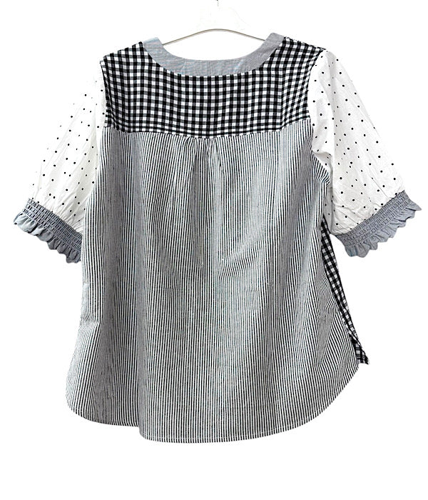Ofelia Ane bluse sort combi