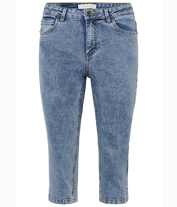 KAFFE Vilma capri jeans i lys blå denim
