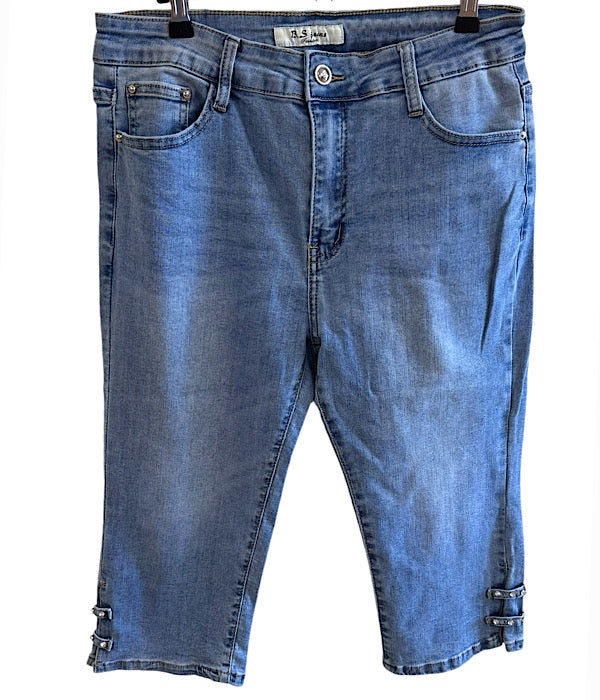B.S. 6349 knickers med glittersten ved slids