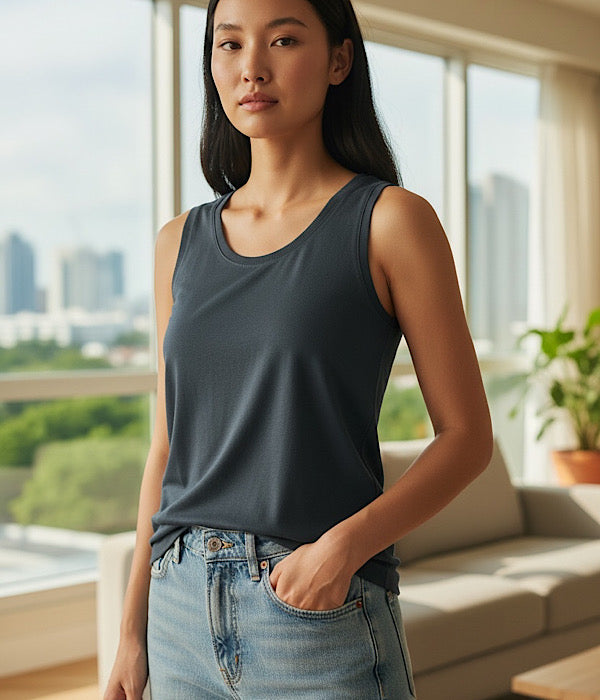 MXO 31532 T-shirt uden ærmer i sort