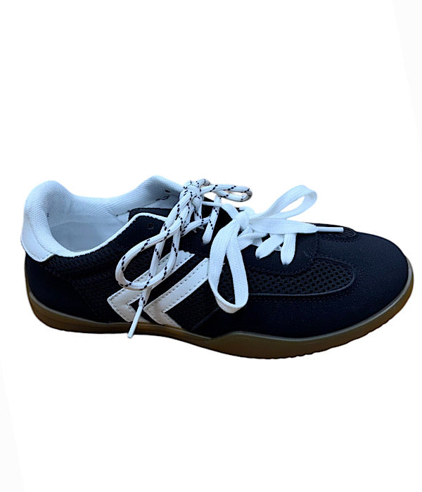 6503 Dobbelt snøre Seakers sort eller hvid