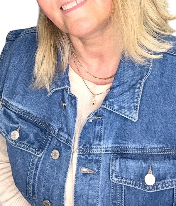 Nina S557 denim vest