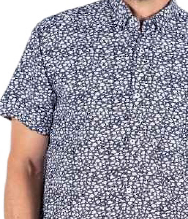 Jude kortærmet skjorte, 7087 ultra mørk navy