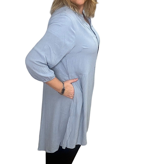 Janne tunic, dusty blue