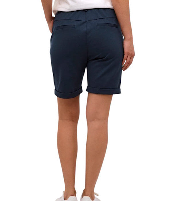 KAFFE KAJenny bløde mørk blå bermuda shorts