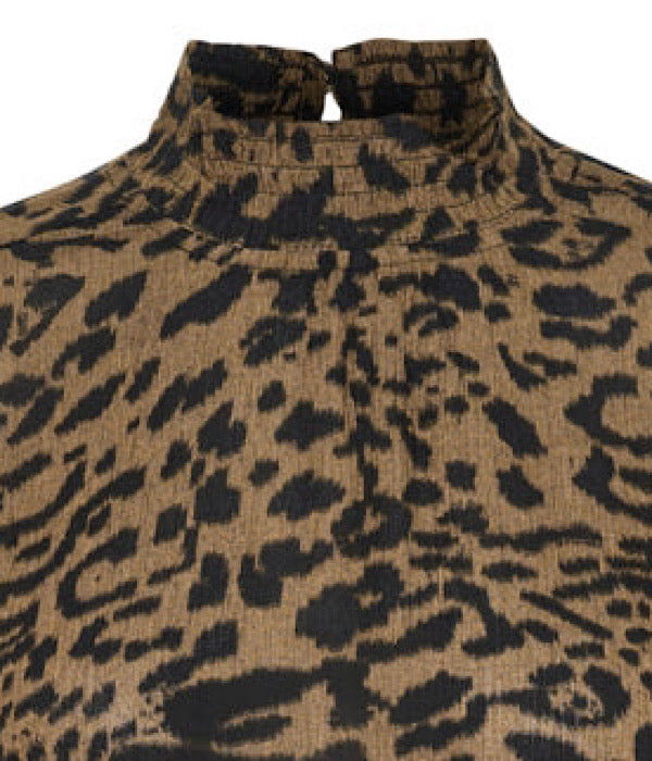 KAamber bluse med lange ærmer, leo