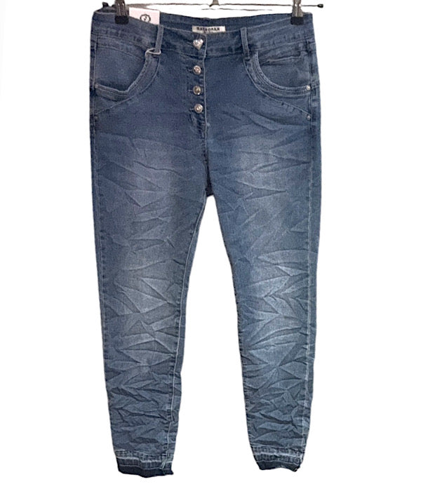 KA 2504 jeans, denim med knapper