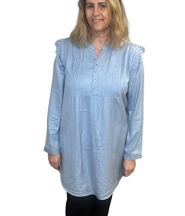 Yve tunic, dusty blue