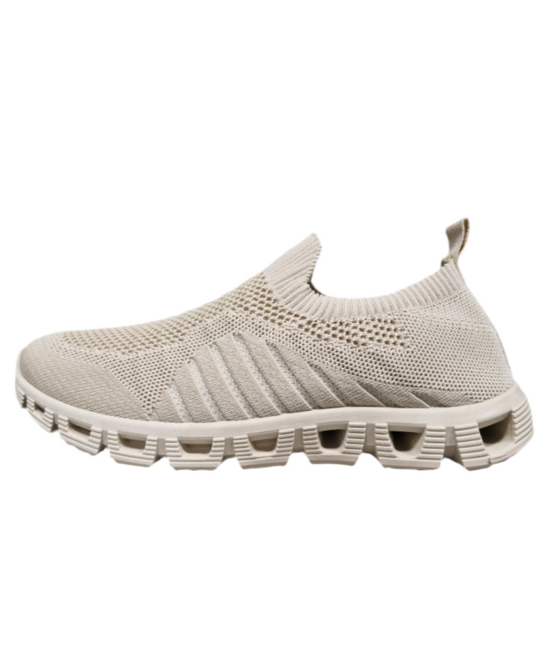 136 Sneakers ensfarvet beige