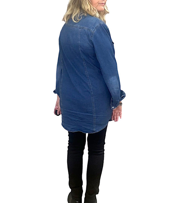 6717 B. S. Jeans long denim tunic