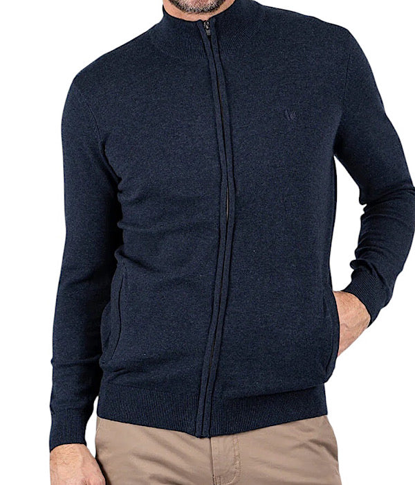 Malcom strikket cardigan navy mix